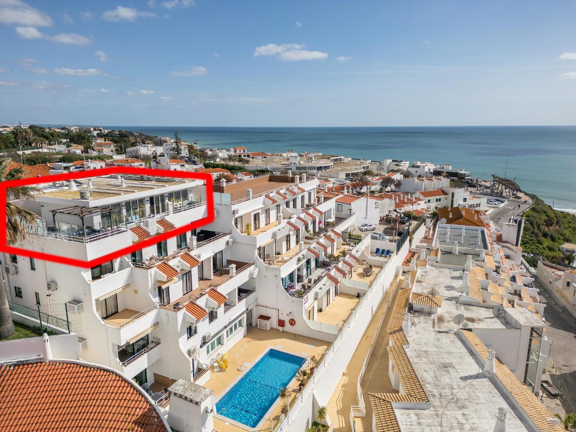 Phenthouse Monaco-albufeira Center-sea View Apartamento